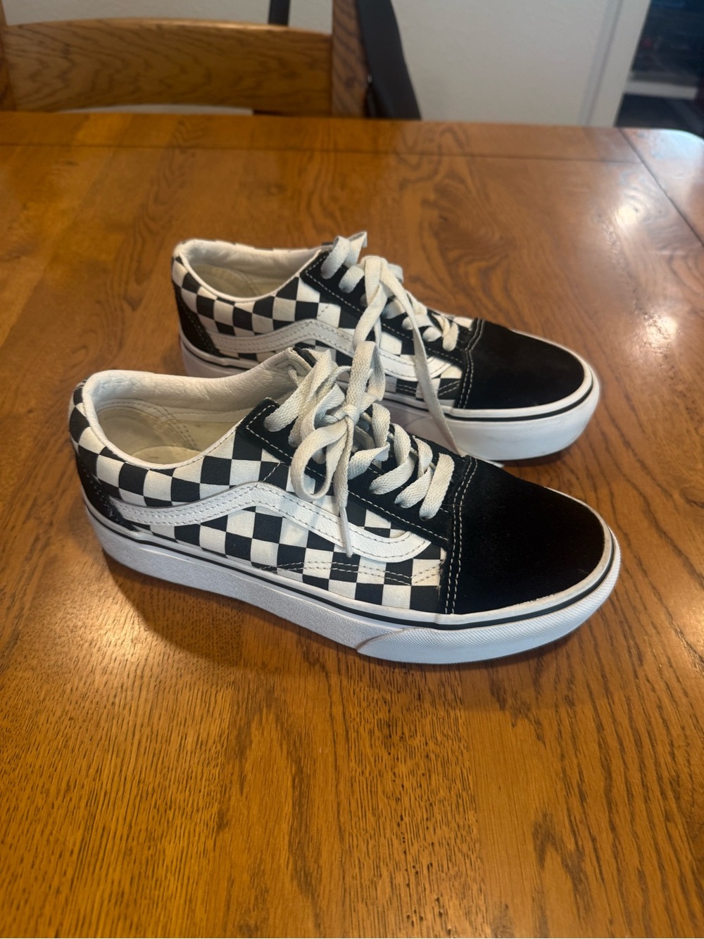 Vans Checkerboard Old Skool Low-Top Sneakers - Black/White